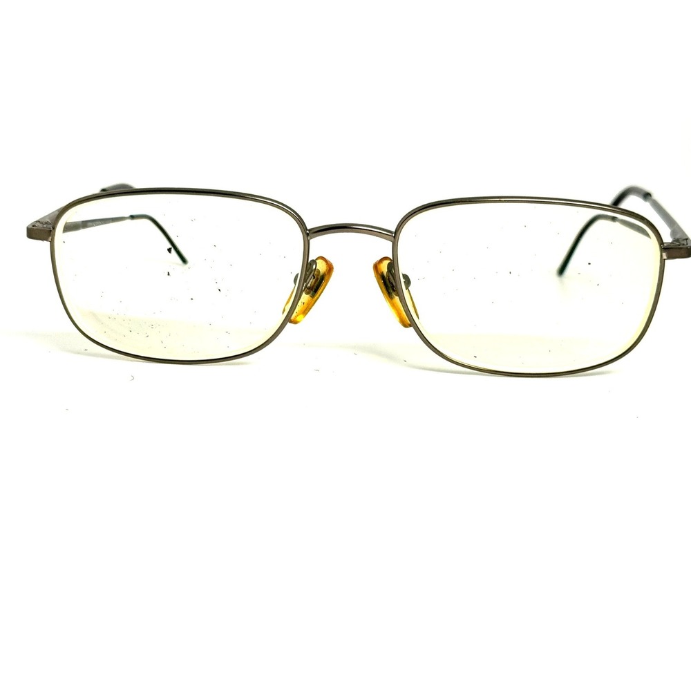Giorgio Armani 273-T 1130 Gunmetal Rectangular Eyeglass Frames Italy 55-19-140